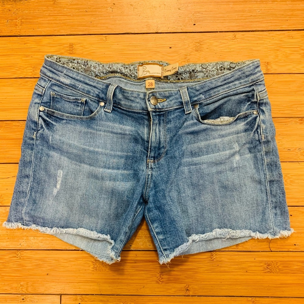 Paige Low Rise Jean Shorts